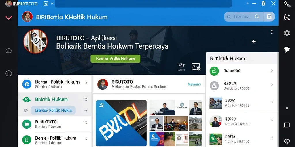 Antarmuka BIRUTOTO yang menampilkan berita politik hukum terkini.