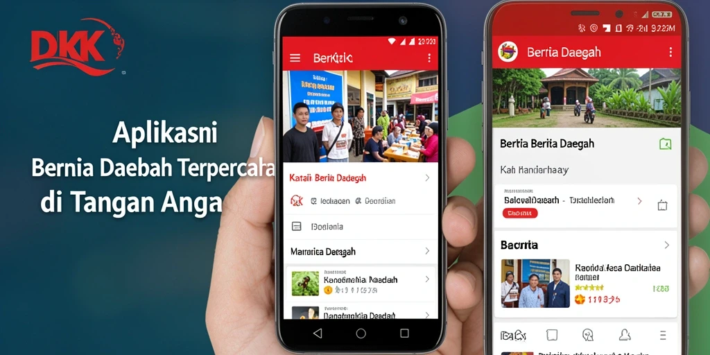 Tampilan antarmuka DKK yang modern dan fungsional untuk berita daerah.