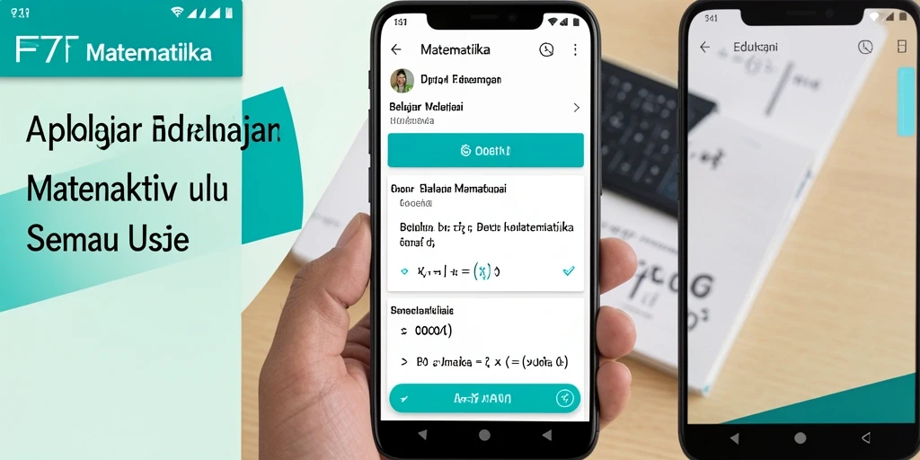 Antarmuka aplikasi F7F7 yang menarik dan interaktif untuk belajar matematika.