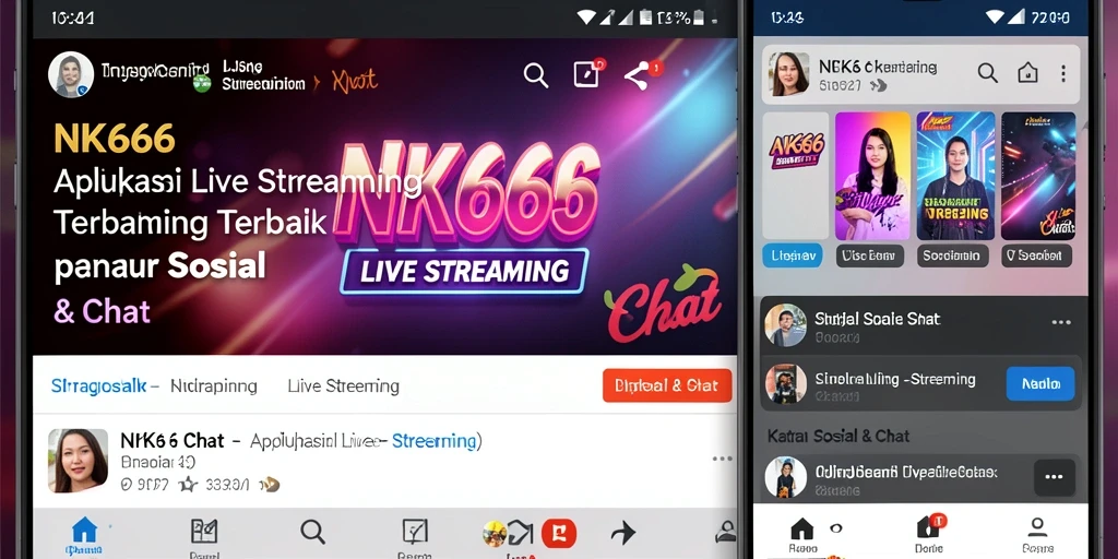 Antarmuka pengguna NK666 yang intuitif untuk pengalaman live streaming.