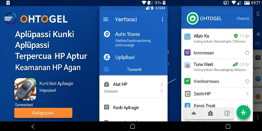 Antarmuka OHTOGEL yang sederhana dan mudah digunakan untuk mengunci aplikasi.