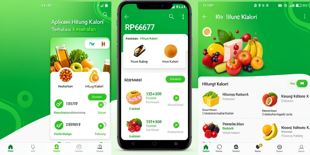 Antarmuka sederhana dan informatif aplikasi Hitung Kalori.