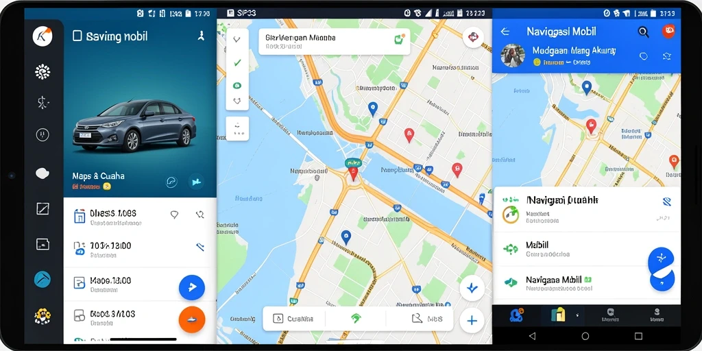 Tampilan antarmuka SIP33 yang intuitif untuk navigasi mobil.