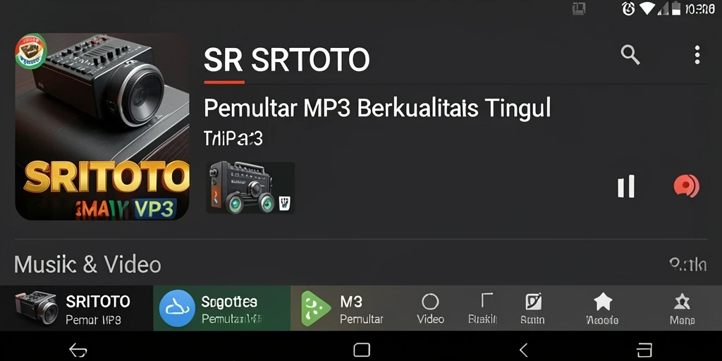 Antarmuka SRITOTO yang sederhana dan intuitif untuk Pemutar MP3.